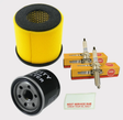 ATV City service kit for Suzuki King Quad LTA 500/750 (2019–2024): air filter, NGK spark plugs, oil filter