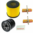 Suzuki LT-A KingQuad Service Kit LTA 450-750 2014-2018 by ATV City with yellow air filter, oil filter, 2 spark plugs