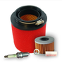 Honda TRX 420/500/520 FA service kit by ATV City with red air filter and oil filter (2014–2026) maintenance sticker