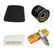ATV City service kit for Yamaha YFM450 Kodiak 2018-2024: air filter, oil filter, spark plug, service sticker (4 items)