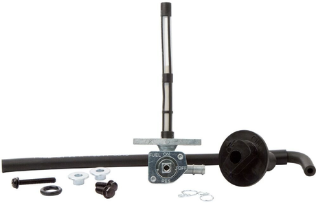 ATV City Honda TRX 250EX Sportrax fuel tap kit, black assembly, direct replacement with gaskets and clamps (2001–2005)
