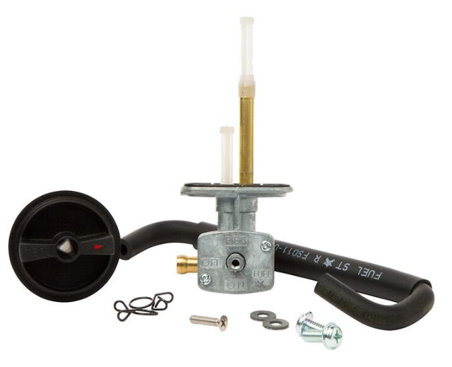 Fuel tap kit for Yamaha YFM 400 Kodiak and YFM 450 Kodiak (2003–2006) with metal petcock and hose