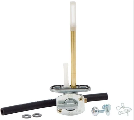 Fuel Tap Kit with brass petcock for Yamaha YFM 125G Grizzly 2008-2013 OEM replacement with hose and gaskets by ATV City