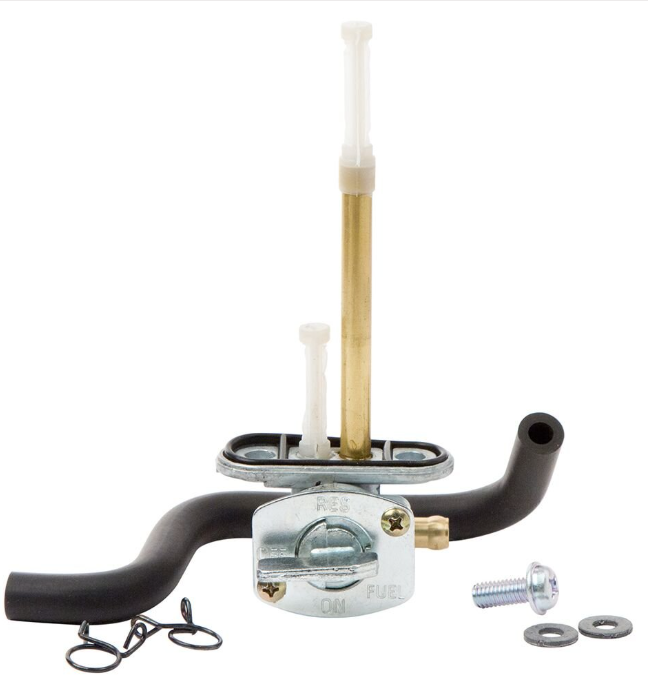 Fuel tap kit for Yamaha YFM250 Bear Tracker 1999–2004; ATV City direct replacement with petcock and hoses.