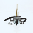 Fuel Tap Kit for Suzuki LTF 400 Eiger 2003 ATV; metal valve with black hoses and clamps