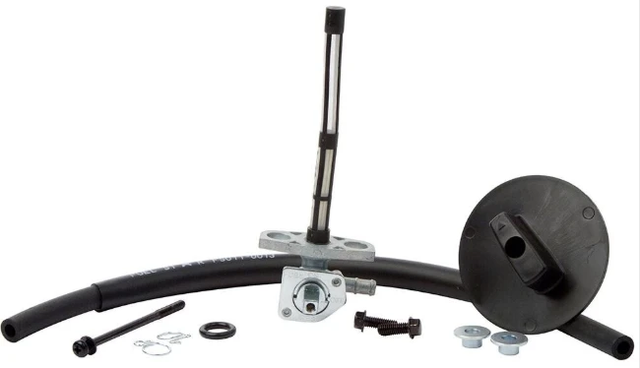 Fuel tap kit for Honda TRX 350 2006 with metal petcock valve, hoses and clamps