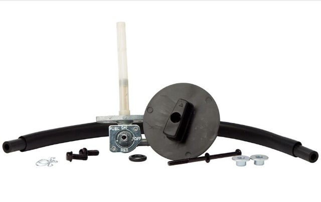 Fuel Tap Kit for Honda TRX 400/450 FW FE FM, ATV City, with black hoses and fittings