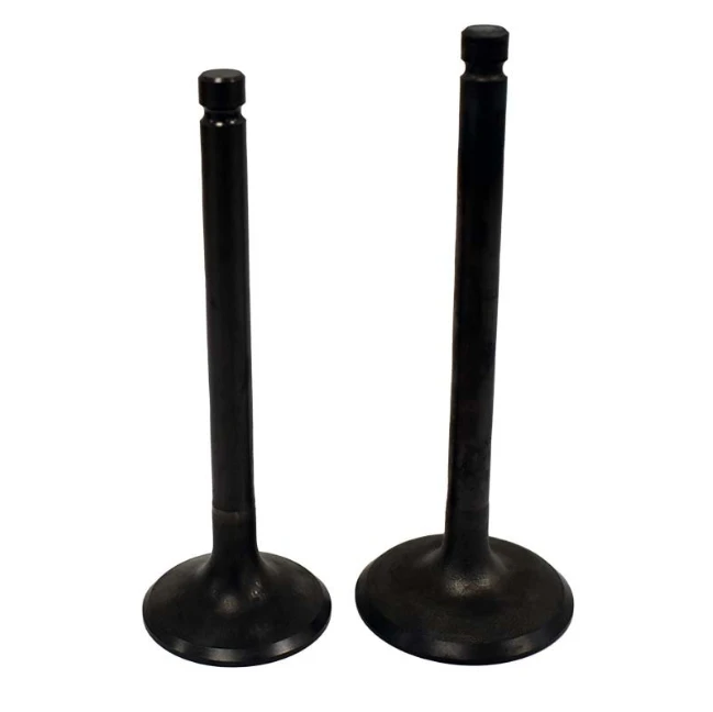 Engine valve pair for Yamaha YFM600 Grizzly 1998-2001, ATV City aftermarket, black steel intake & exhaust valves (2)