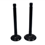 Engine valve pair for Yamaha YFM 80/100 ATV, black, aftermarket direct replacement