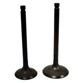 Engine valve pair (2 pcs) for Yamaha YFM350/YFM400 ATV, black metal intake and exhaust valves