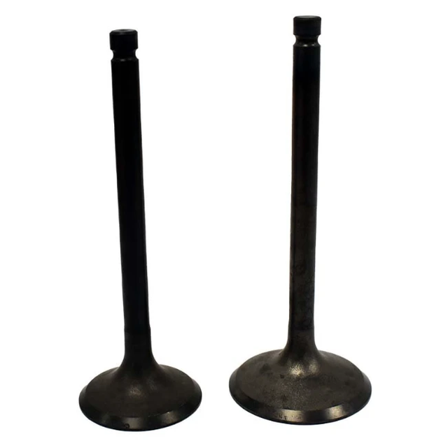 Engine valve pair (2 pcs) for Yamaha YFM350/YFM400 ATV, black metal intake and exhaust valves