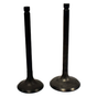 Engine valve pair (2 pcs) for Yamaha YFM350/YFM400 ATV, black metal intake and exhaust valves
