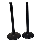 Engine valves pair (2) in black finish by ATV City for Kawasaki KVF360 Prairie intake and exhaust.