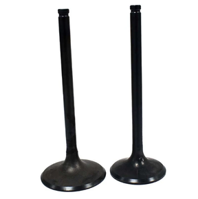 Engine Valve Pair (2-piece) for Honda TRX420/TRX500 - intake & exhaust, black metal, OEM