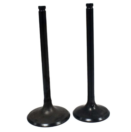 Engine Valve Pair (2-piece) for Honda TRX420/TRX500 - intake & exhaust, black metal, OEM