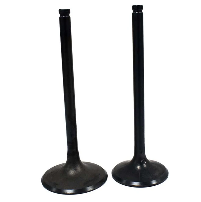Engine Valve Pair (2-piece) for Honda TRX420/TRX500 - intake & exhaust, black metal, OEM