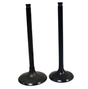 Engine Valve Pair (2-piece) for Honda TRX420/TRX500 - intake & exhaust, black metal, OEM