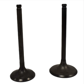 Engine valve pair for Honda TRX450 (1998–2004), black metal intake and exhaust valves, ATV City