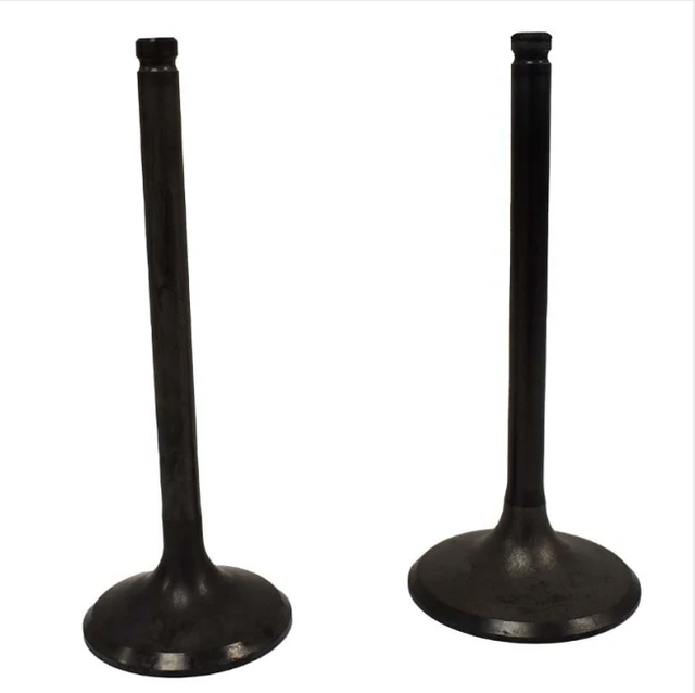 Engine valve pair for Honda TRX450 (1998–2004), black metal intake and exhaust valves, ATV City