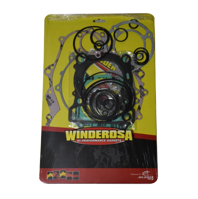 Winderosa complete gasket kit for Yamaha YFM 450 Grizzly 2007–2014 in yellow packaging, includes all gaskets