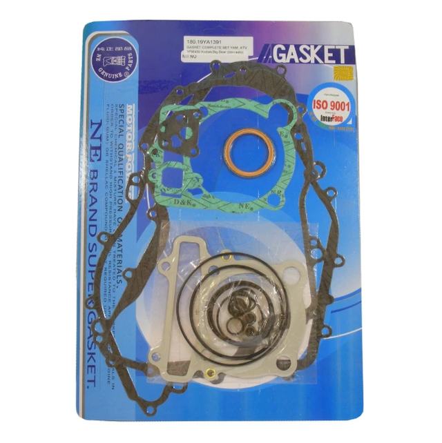 Complete gasket kit for Yamaha YFM 400 Big Bear and Kodiak 2000–2010, OEM-grade engine sealing