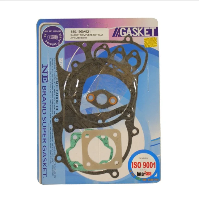 Complete Gasket Kit for Suzuki LT50 ATV (1984–1987) OEM replacement seals, blue packaging