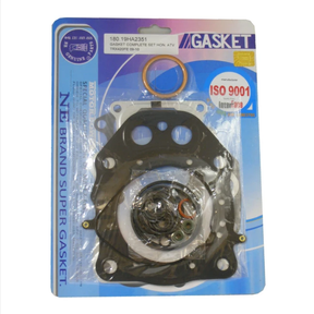 Complete gasket kit for Honda TRX 420 Foreman in blue packaging with gaskets visible