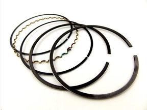 Piston Ring Kit OS 0.75; set of 7 black piston rings for Yamaha YFM450 Kodiak/YXR450 Rhino ATVs