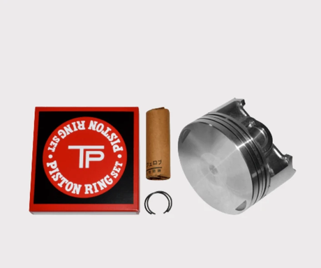 Piston kit OS 1.00 for Kawasaki KVF360 ATV, includes piston, rings and pin, in red TP box