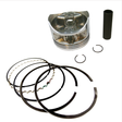 Piston kit OS 1.00 for Yamaha YFM 350 Big Bear Raptor Bruin Grizzly; includes silver piston, rings, wrist pin, and circlips.