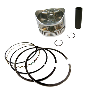 Piston kit OS 1.00 for Yamaha YFM 350 Big Bear Raptor Bruin Grizzly; includes silver piston, rings, wrist pin, and circlips.