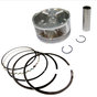 Piston kit 100mm OEM replacement for Yamaha YFM660 Grizzly Rhino Raptor 2002-2007; rings, pin, clips included.