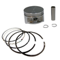 Piston kit OS 0.25 for Honda TRX 250 ATV; silver piston with rings, wrist pin and circlips