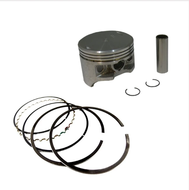 ATV City piston kit for Honda TRX 300 ATV; silver piston with black rings and hardware