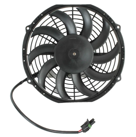 Polaris Ranger 400/500 fan motor assembly by ATV City for 2004–2013, black round cooling fan with wiring harness