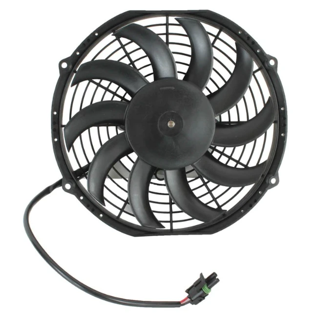 Polaris Ranger 400/500 fan motor assembly by ATV City for 2004–2013, black round cooling fan with wiring harness
