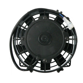 Fan motor assembly for Yamaha YFM400 Big Bear ATV, 2WD, black cooling fan with wiring, ready to mount