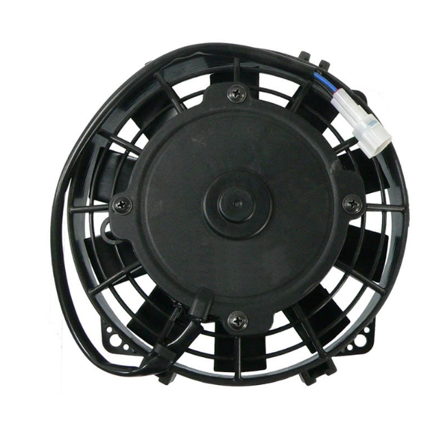 Fan motor assembly for Yamaha YFM400 Big Bear ATV, 2WD, black cooling fan with wiring, ready to mount
