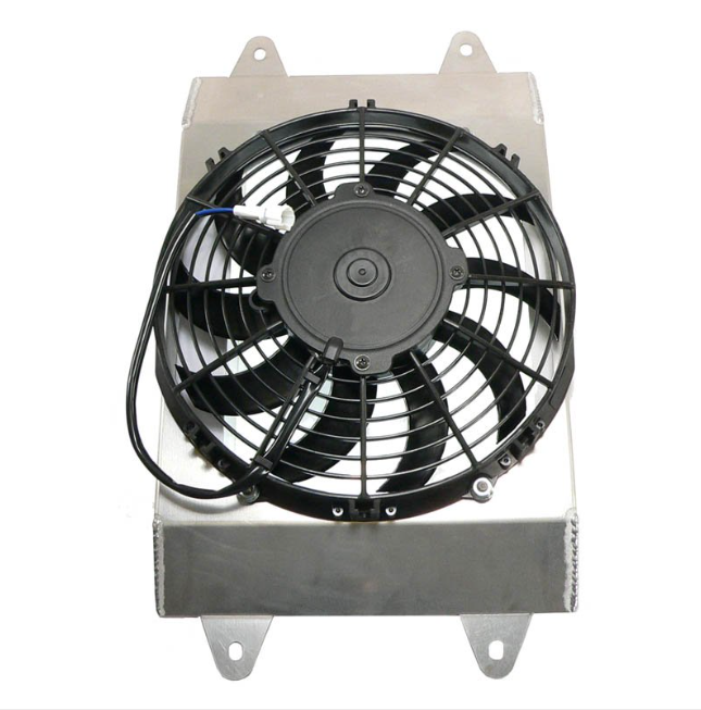Fan motor assembly for Yamaha Rhino 700 YXR70F (2008–2013), black 12V cooling fan by ATV City.