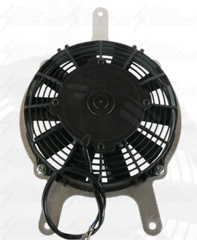 Fan motor assembly for Kawasaki KVF750 Brute Force 750 4x4i (2005–2011), ATV City radiator cooling fan, black