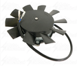 Fan motor assembly for Polaris ATV/UTV cooling, black, ATV City; fits 1990s–2000s Polaris 250/350/400/500