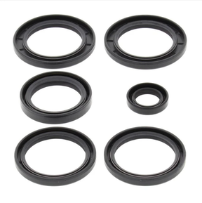 Rear differential seal kit fits Kawasaki KVF Prairie 360A/360B 2003–2007; includes six black seals
