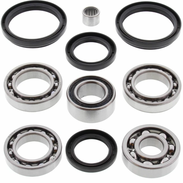 Differential Bearing & Seal Kit for Arctic Cat ATV; metal bearings, black seals; fits TBX 300 4x4 front and 400 2x4 rear