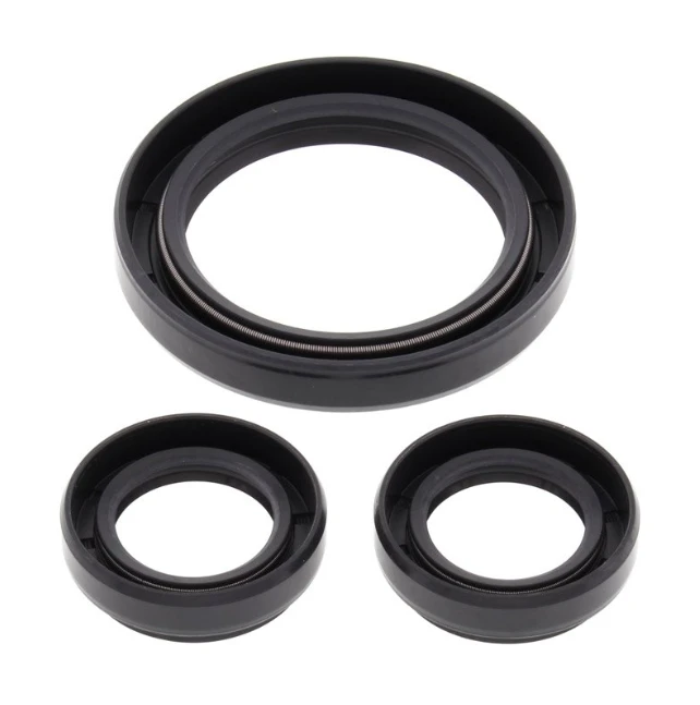 ATV City front diff seal kit; black rubber seals, 3-pc, fits Yamaha YXR Rhino 04-06, YFM Kodiak 03-06, YFM Grizzly 02-07