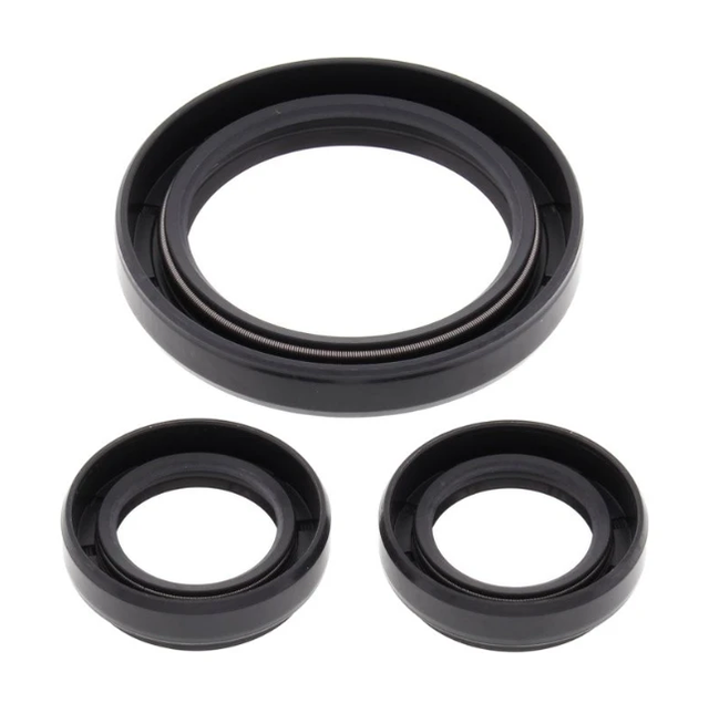 ATV City front diff seal kit; black rubber seals, 3-pc, fits Yamaha YXR Rhino 04-06, YFM Kodiak 03-06, YFM Grizzly 02-07