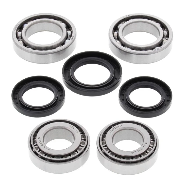 Front differential bearing and seal kit with metal bearings and black seals for Kawasaki Bayou KLF-300C/KLF-400 (1989–1999), ATV City