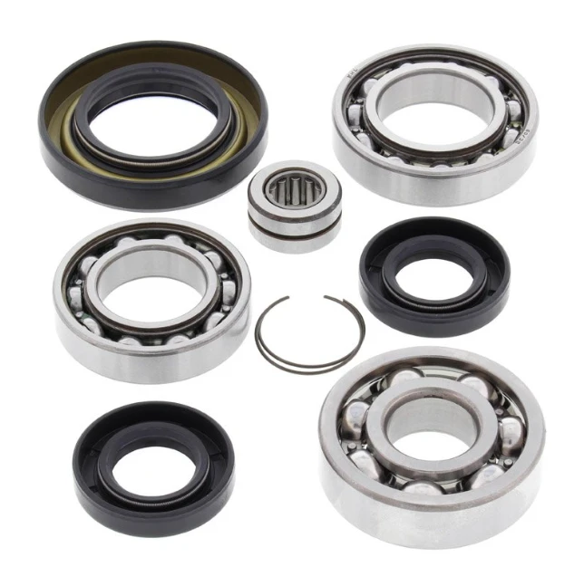 Front differential bearing and seal kit for Honda TRX 350D, 9-piece metal components
