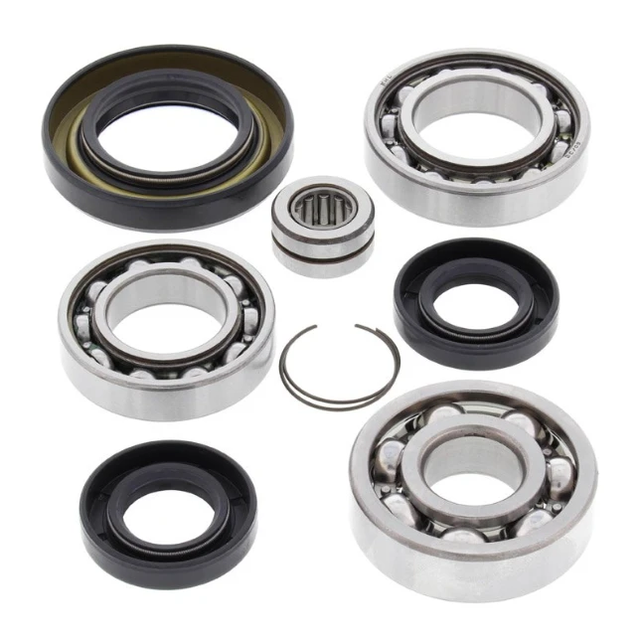 Front differential bearing and seal kit for Honda TRX 350D, 9-piece metal components