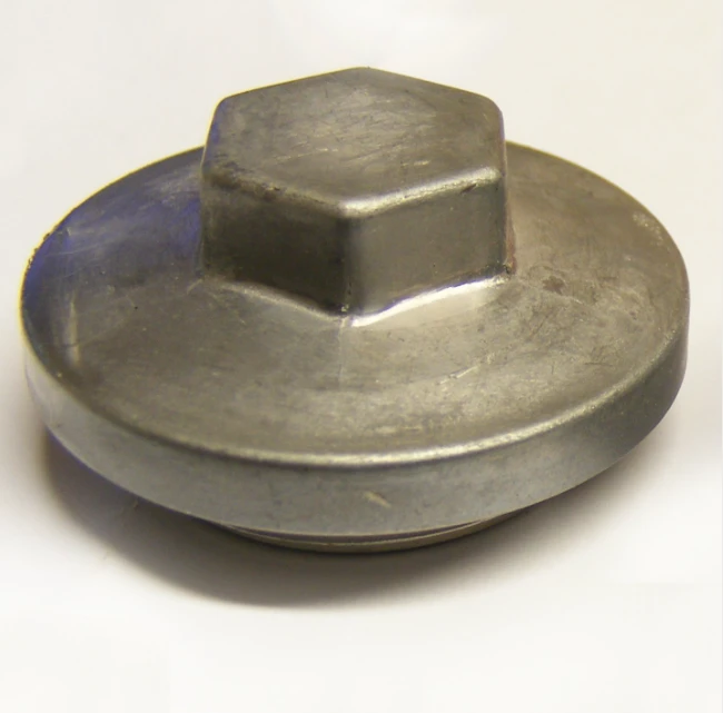 Differential oil filler cap, metal silver, square-top, ATV City OEM for Honda TRX models