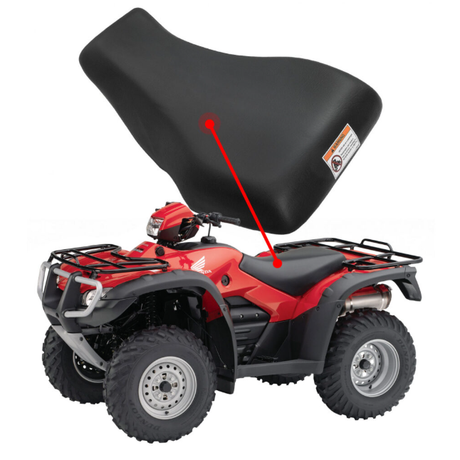Complete seat for Honda TRX500 FM FE 2005-2011 and TRX500FA 2005-2014, black replacement ATV seat